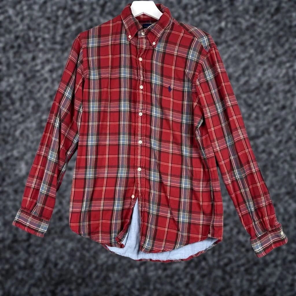 Polo Ralph Lauren — Polo Ralph Lauren Shirt Plaid Button Down M 100% Cotton Flannel — streetwear — resale