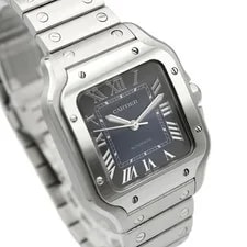 Cartier Santos de MM WSSA0063 35.1mm Blue Dial #TGW069 2