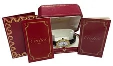 Cartier Baignoire White Roman Paris Dial 18K Yellow Gold 22mm 78094 BOX 2