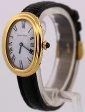 Cartier Baignoire White Roman Paris Dial 18K Yellow Gold 22mm 78094 BOX 3