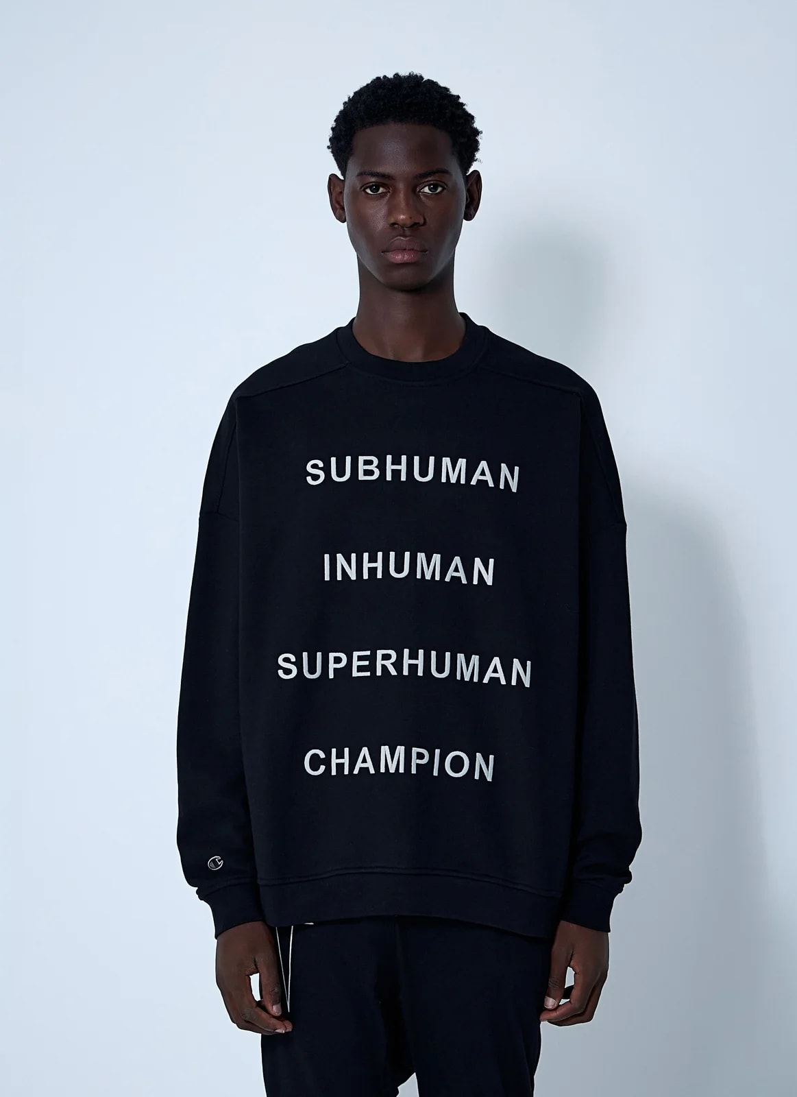 Rick Owens X Champion Text Print Sweatshirt 2