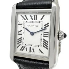 Cartier Tank Solo SM WSTA0030 Watches Stainless Steel/leather Quartz Silver... 3