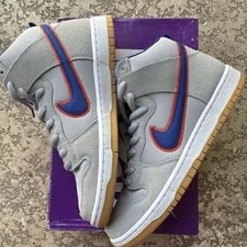 Worn 1x Nike SB Dunk High New York Mets. ’s Size 9. OG Box and Extra Laces 2