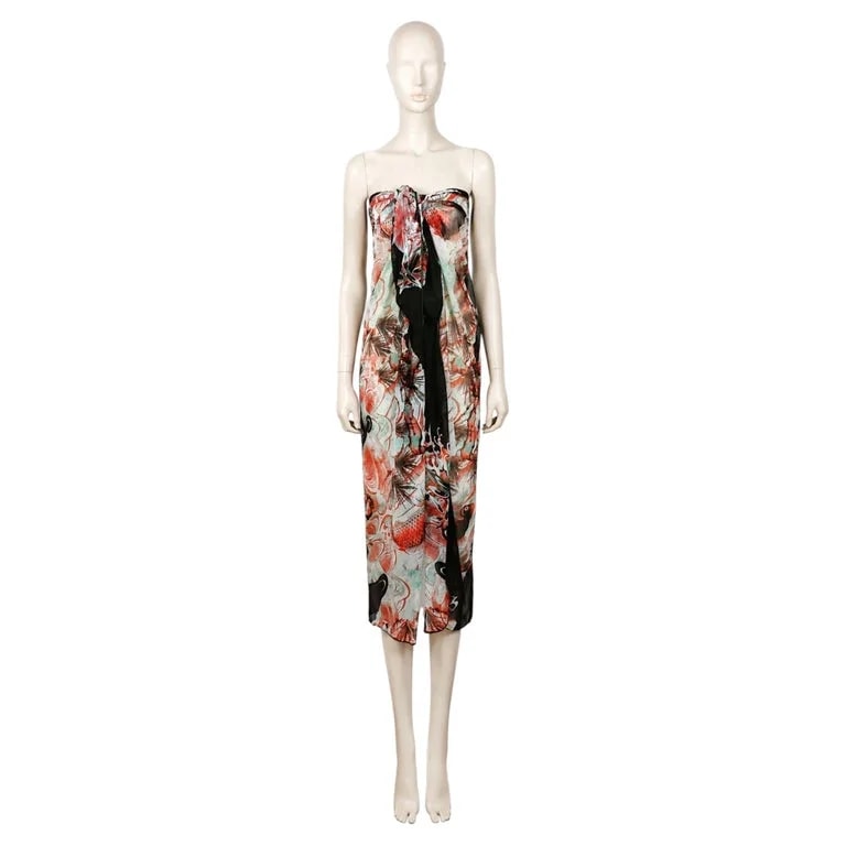 Jean Paul Gaultier — Jean Paul Gaultier Koi Fish Tattoo Print Sheer Pareo Dress — Clothing — resale