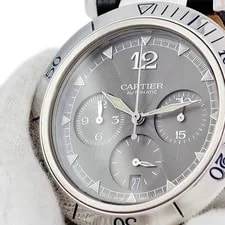 Cartier Pasha W3107355 Automatic 38mm Chronograph Gray Date #HD428 4