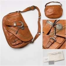 Dior — Christian Dior Gaucho Double Saddle With Dust — Handbag — resale