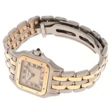Cartier Panthère SM 2 Row W25029B6 Yellow Gold / Stainless Steel 22mm #DW2648 3