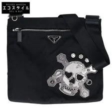 Prada — Prada Metal Skull Triangle Plate — Handbag — resale