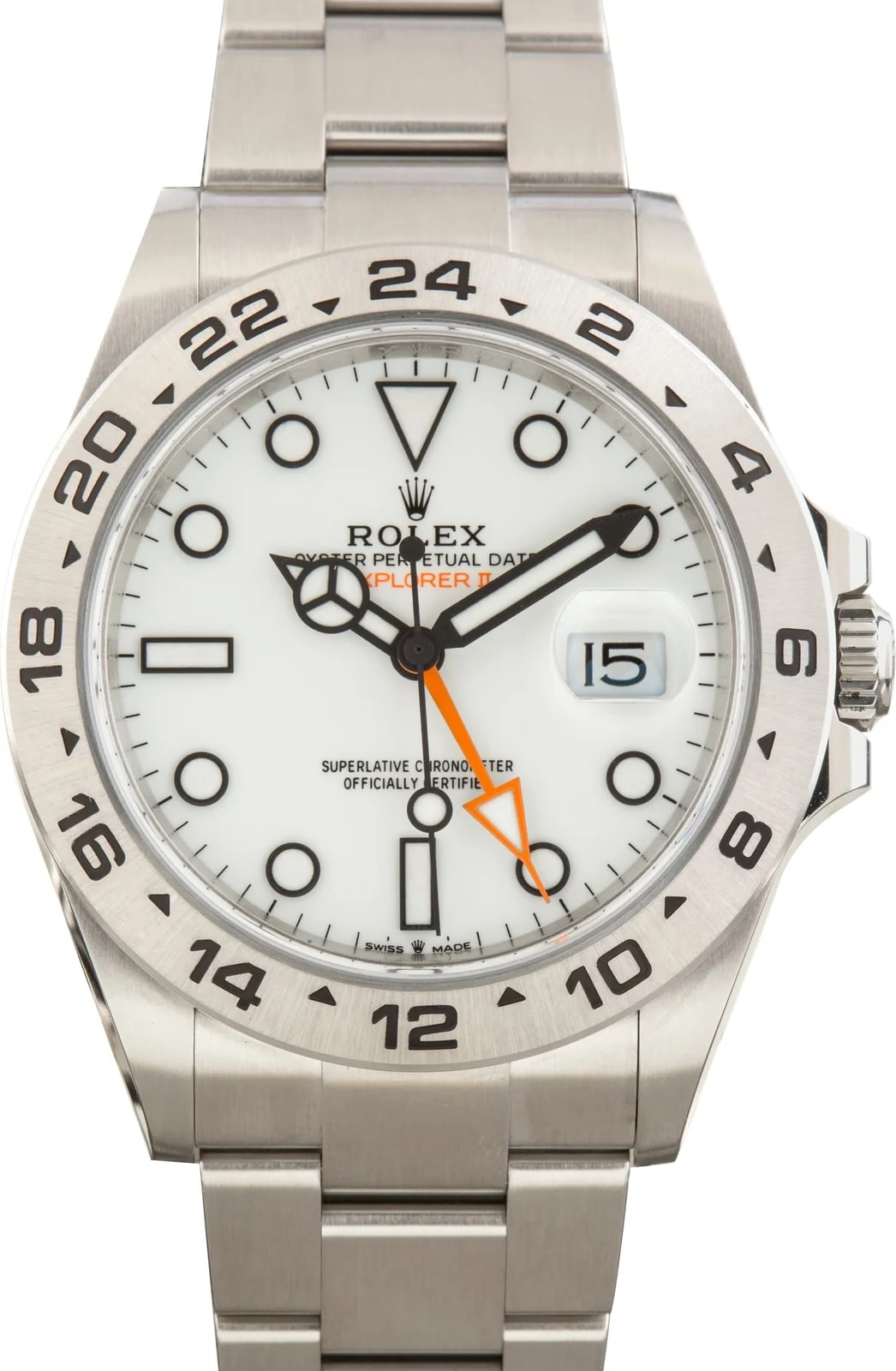 Steel Rolex Explorer II Ref 226570 White Polar Dial 4