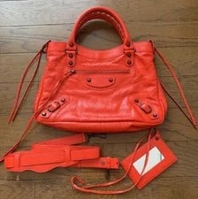 Balenciaga — Balenciaga the City 2Way W/ Strap Mirror Dust — Handbag — resale