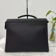 Fendi Peekaboo Briefcase Topstitched Convertible Auth 2