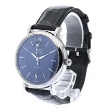 IWC Portofino Automatic Moon Phase IW459402 40mm SS Navy Dial #C3107 2