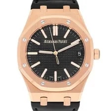 Audemars Piguet Royal Oak 15510OR.OO.D002CR.01 41mm Black Dial Leather Strap ... 3