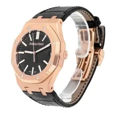 Audemars Piguet Royal Oak 15510OR.OO.D002CR.01 41mm Black Dial Leather Strap ... 4