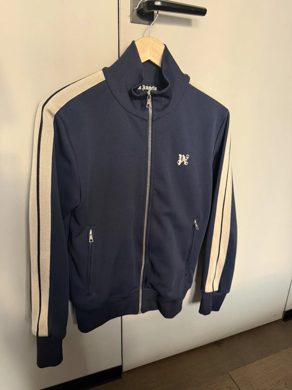 Palm Angels — Palm Angels Logo Zip Hoodie Dark — streetwear — resale