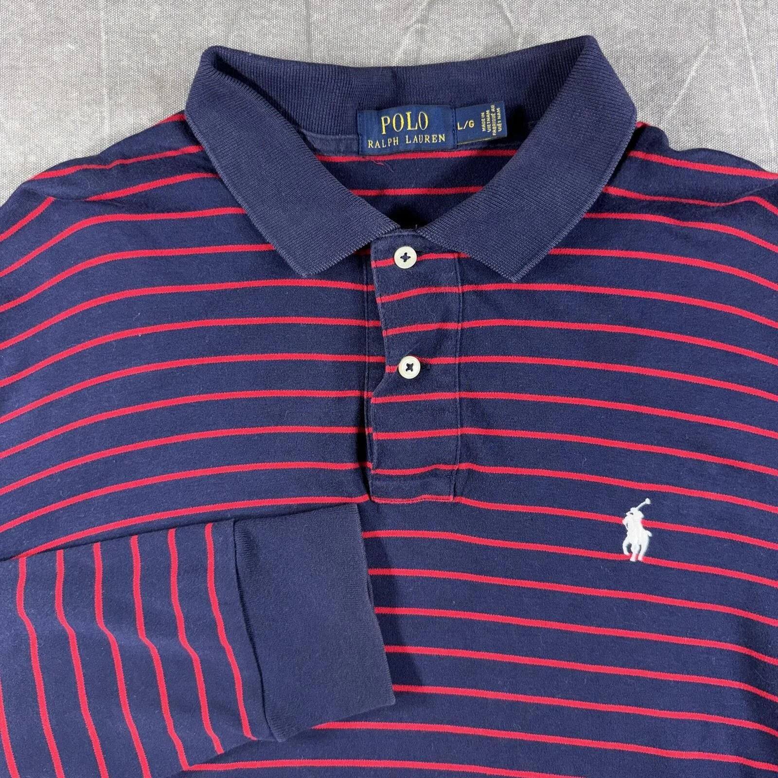 Ralph Lauren — Ralph Lauren Shirt L Striped Polo — streetwear — resale