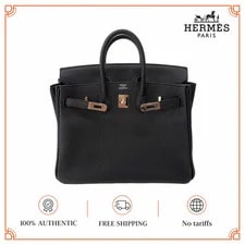 Noir — Hermes Birkin 25 89 Togo PHW Sticker Without Receipts. — Handbag — resale