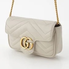 Gucci GG Marmont Quilted Chain Greige 2