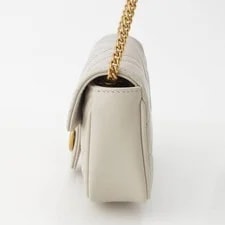 Gucci GG Marmont Quilted Chain Greige 3