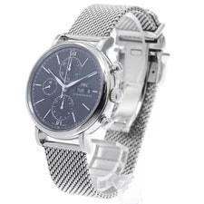 IWC Portofino Chronograph IW391030 42mm SS Black #C21754 2