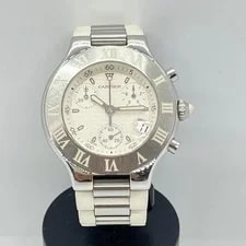 Cartier Chronoscaph 2424 Quartz White Dial 2