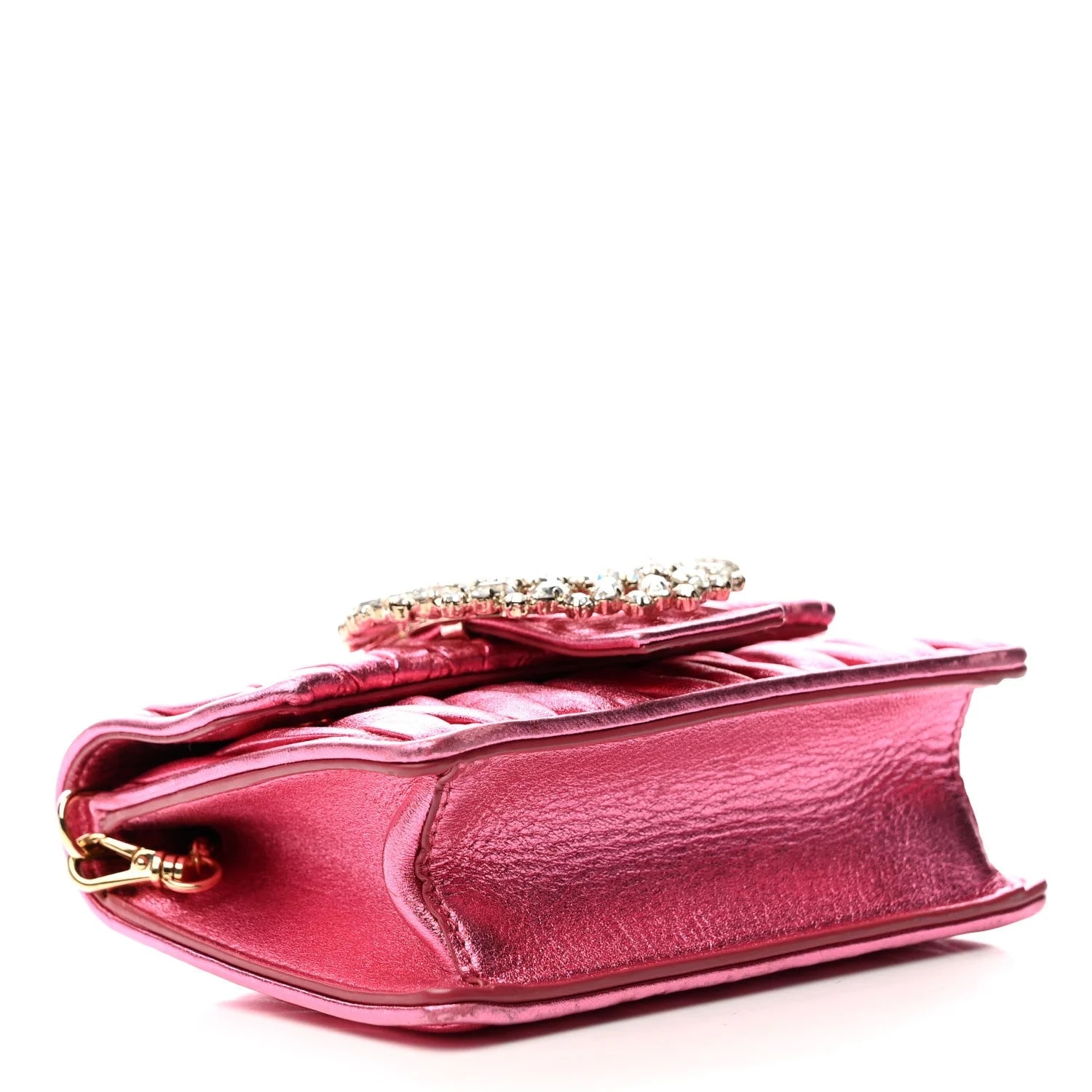 Metallic Matelasse Embellished Lady Crossbody 4