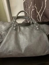 Balenciaga Studded Satchel Top Handle Zip Closure Hardware 4