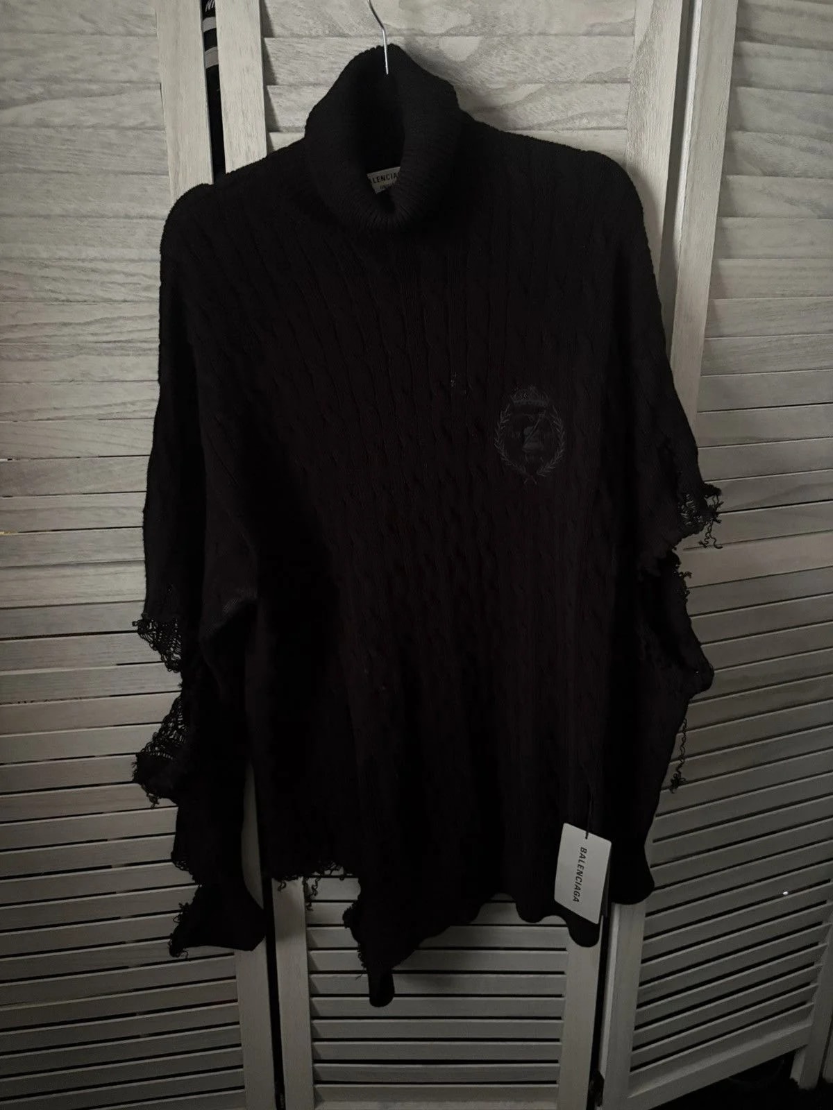 Balenciaga — Balenciaga Thrashed Oversized Varsity Sweater — streetwear — resale