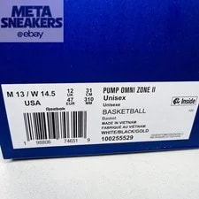 Reebok Pump US 13 Metallic Retro Omni Zone 2 100255529 2
