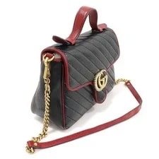 Gucci Small Matelassé GG Marmont Top Handle 2WAY 498110 157373412 2