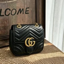 Gucci — Gucci Marmont GHW Chain Flap — Handbag — resale