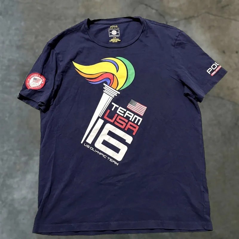 Polo Ralph Lauren — Polo Ralph Lauren T Shirt L Large USA Olympics Team Flag Logo Tee — streetwear — resale