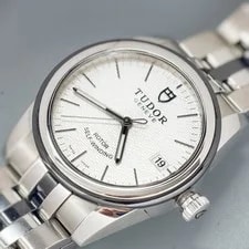 Tudor Sliver Linen Dial Glamour M55000-0003 Auto 36mm Date Ceramic 3