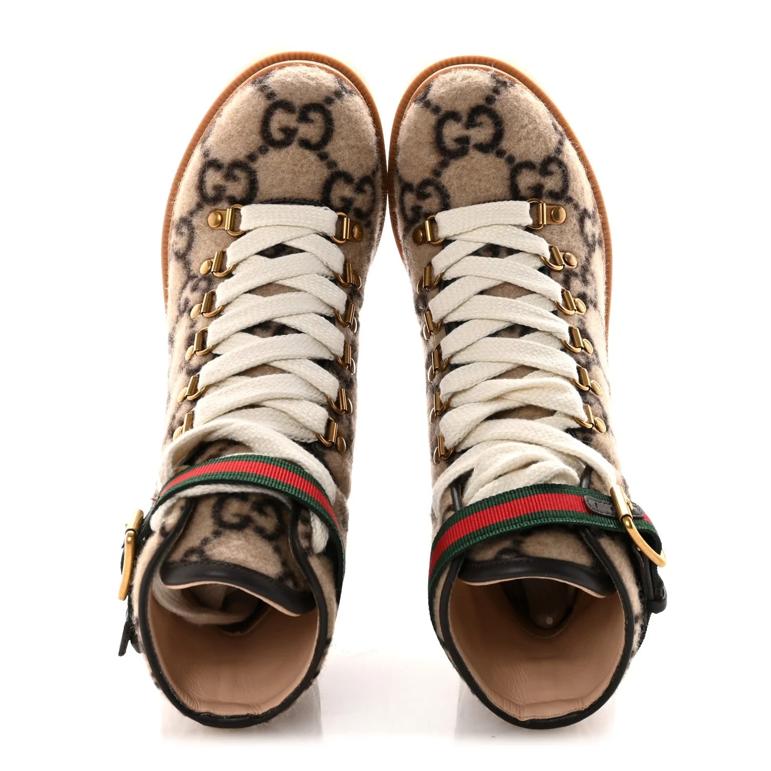 Covered Big GG Lace Up Combat Ankle 36 2