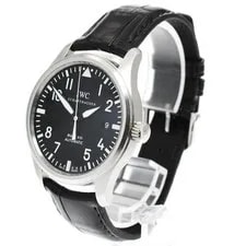 IWC — IWC Schaffhausen Pilot Mark XVI IW325501 39mm SS Black Dial Leather #C489 — Watch — resale