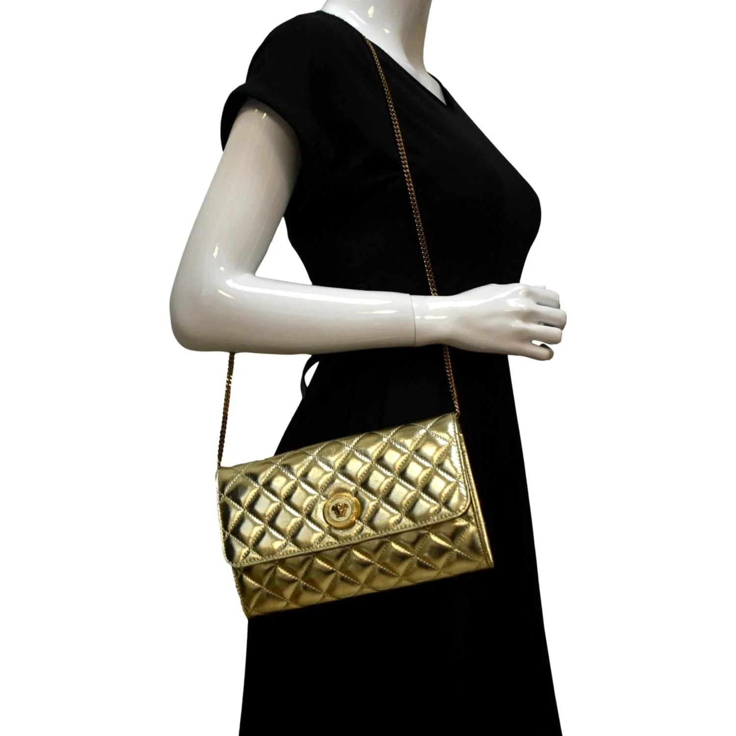 Versace Medusa Wallet on Chain Metallic 2