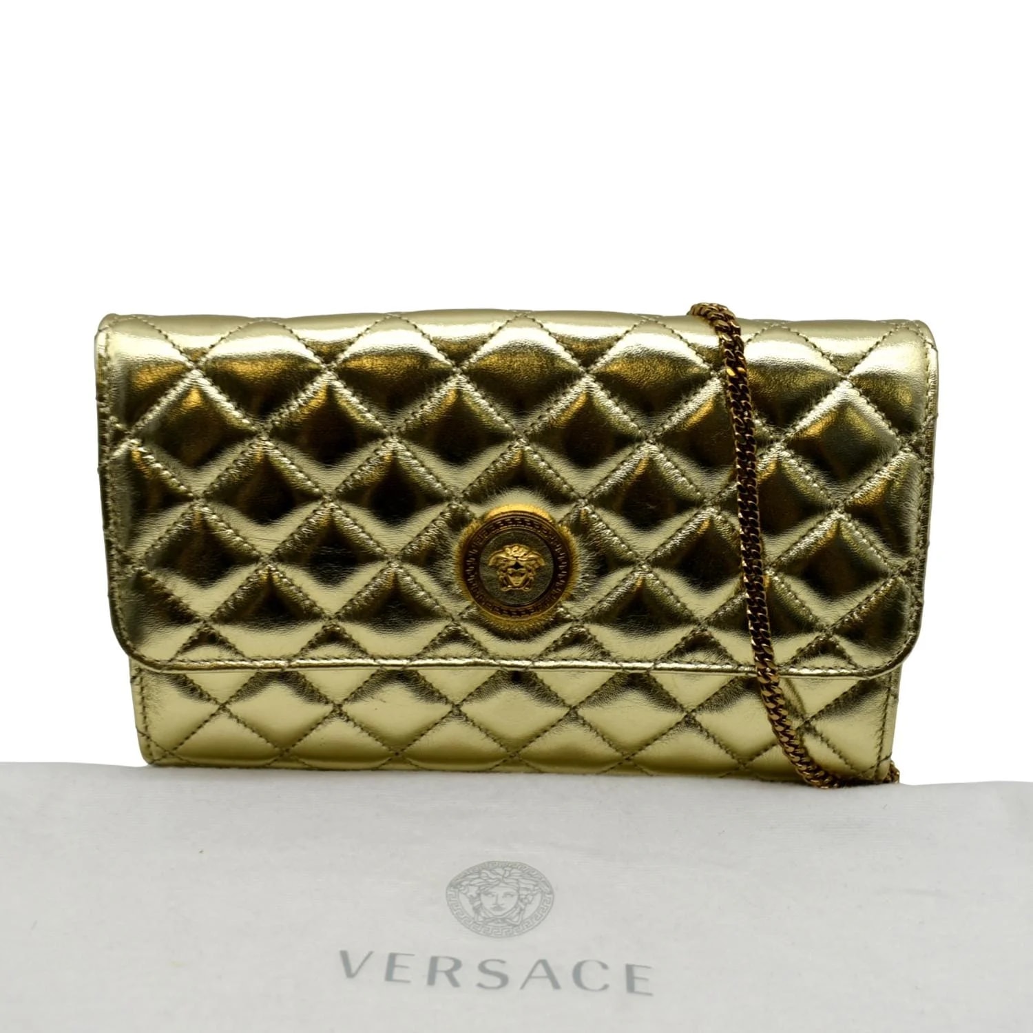 Versace Medusa Wallet on Chain Metallic 3