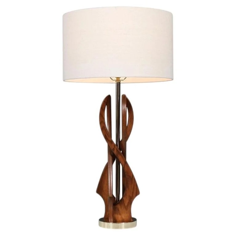 Expertly Restored - Mid-Century Modern Spiral Sculpted- Lamp — Furniture — resale