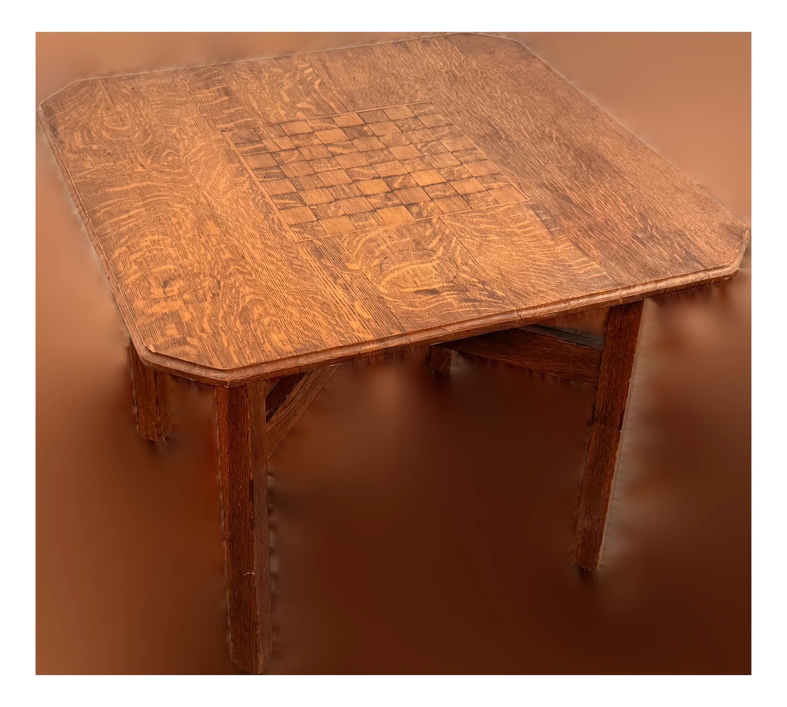 L. & J.G. Stickley, Inc. — Antique Arts and Crafts Chess and Checkers Game , Circa 1910 — Furniture — resale