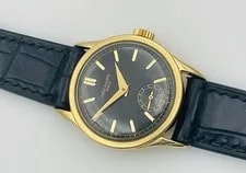 Patek Philippe Calatrava 96 18K Gold Black Dial 1954 Box & Paper 2