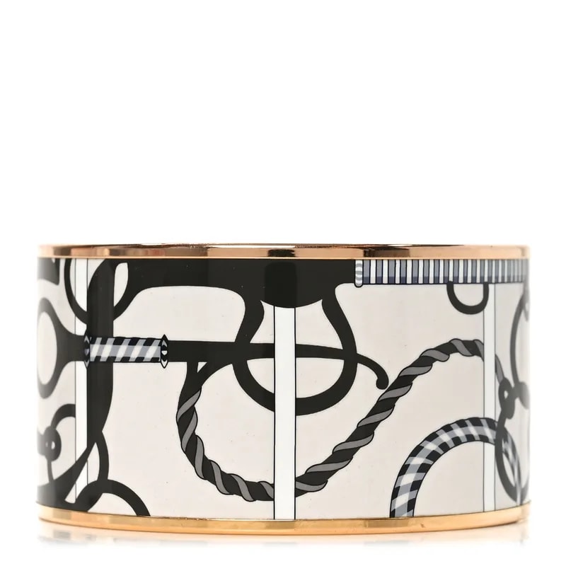 Hermès — Enamel Printed Extra Wide 65 — Jewelry — resale