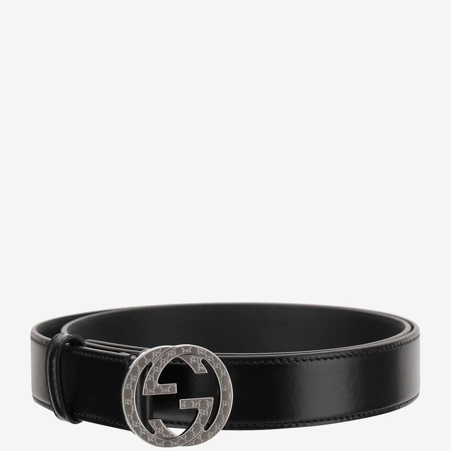 Gucci — Gucci GG Engraved Logo Buckle Belt — — Accessory — resale