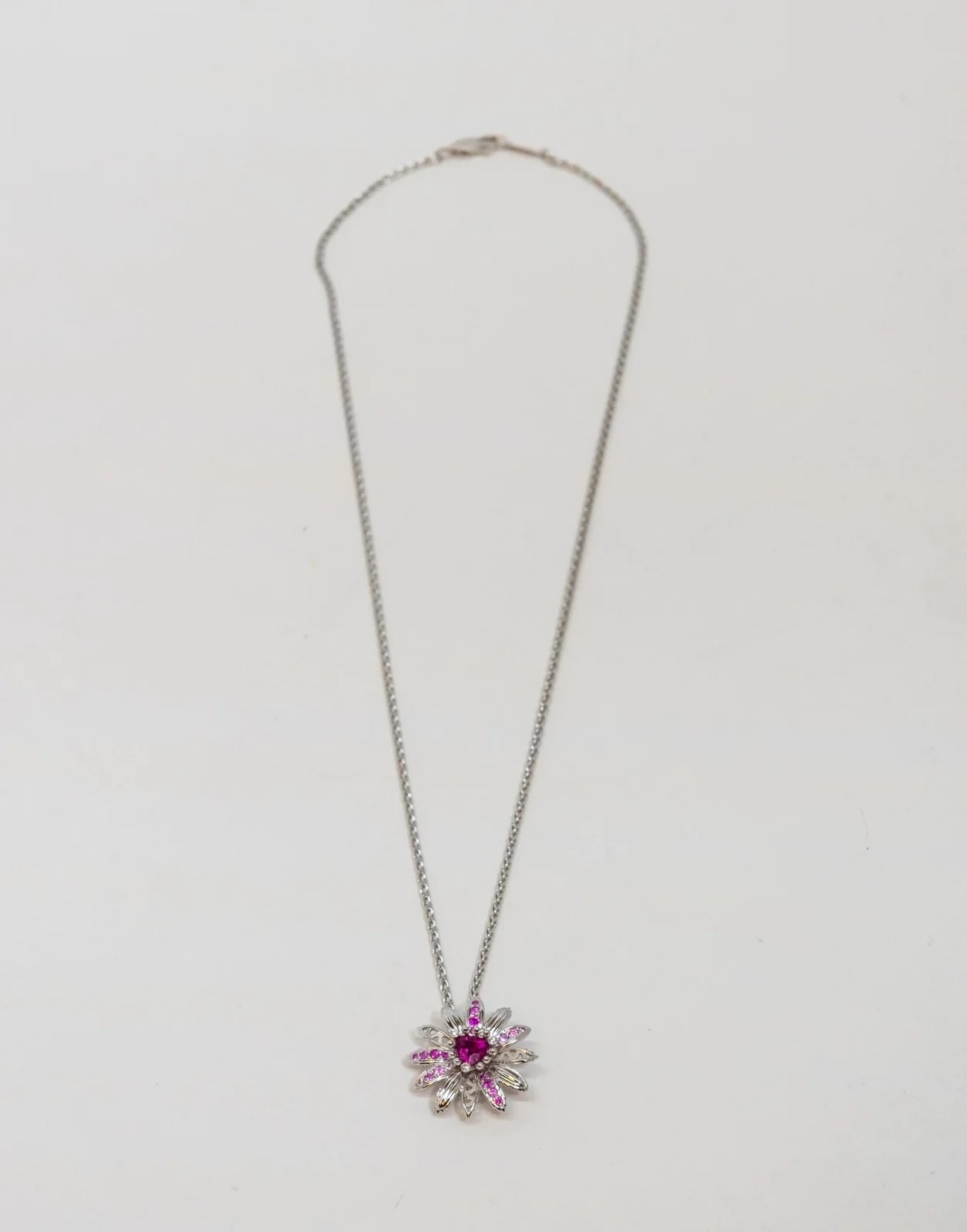 Carrera Y Carrera Gardenia 18K White Gold & Sapphire Pendant 2