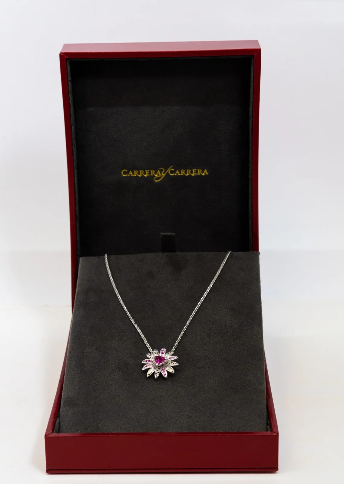 Carrera Y Carrera Gardenia 18K White Gold & Sapphire Pendant 3