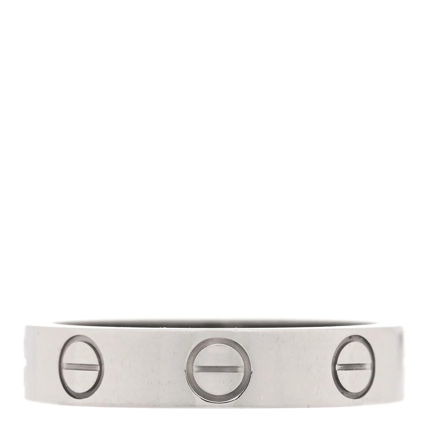 Cartier — 18K White Gold 3.5mm Love Wedding Band 52 6 — Jewelry — resale