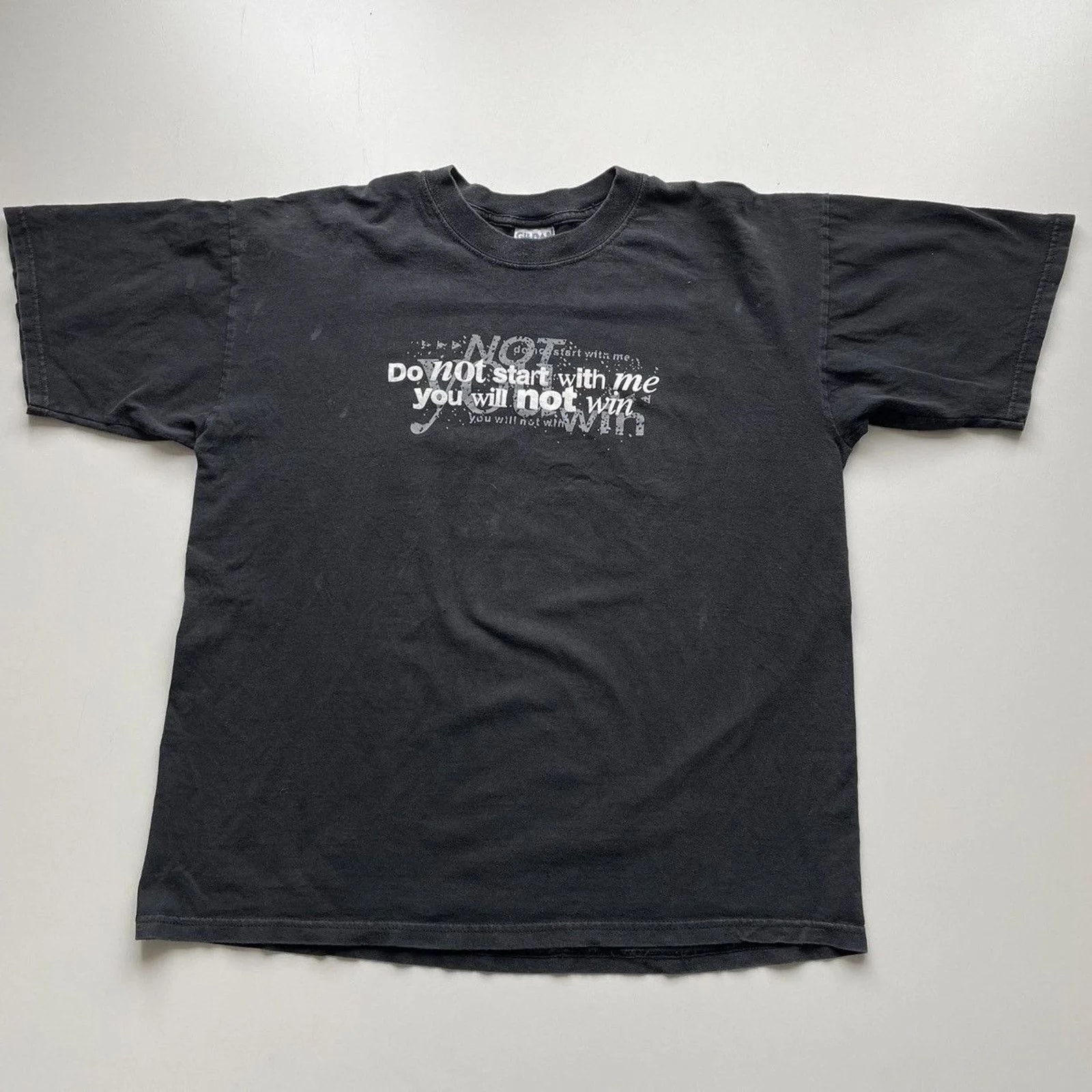 Y2K Do Not Start With Me T Shirt XL Faded — streetwear — resale