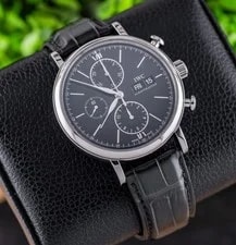 IWC Portofino Chronograph Black Dial IW391002 With Box & Papers 3