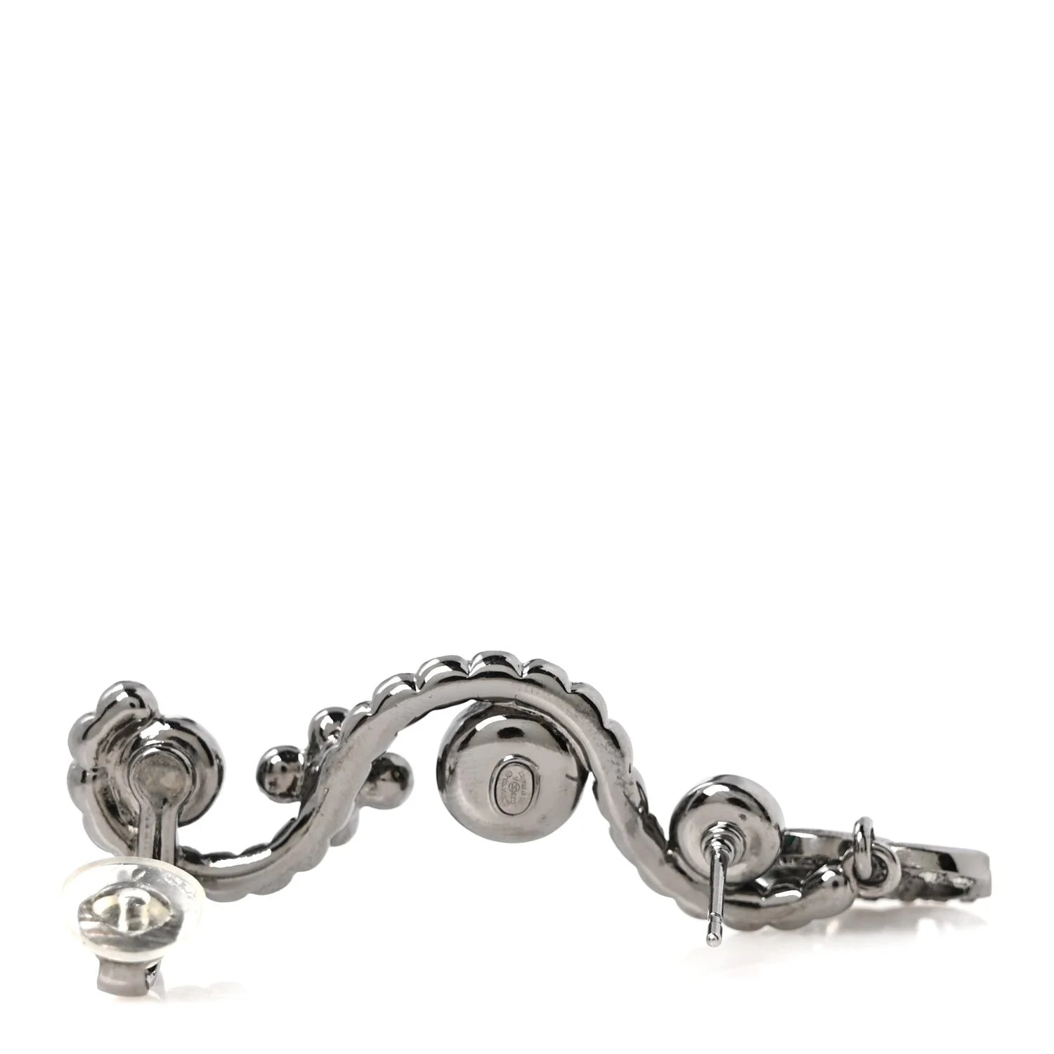 Bead CC Clip on Cuff Ruthenium 4