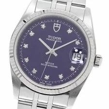 Tudor — Tudor 74034 Prince Date 10P Diamond White Gold Bezel Automatic Navy — Watch — resale