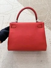 Auth Hermès Kelly 28 Casaque Palladium VIP 4